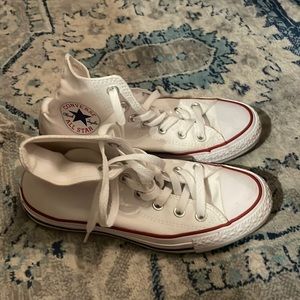 Converse high tops. Classic white. Worn a hand full of times. Womens size 6.5